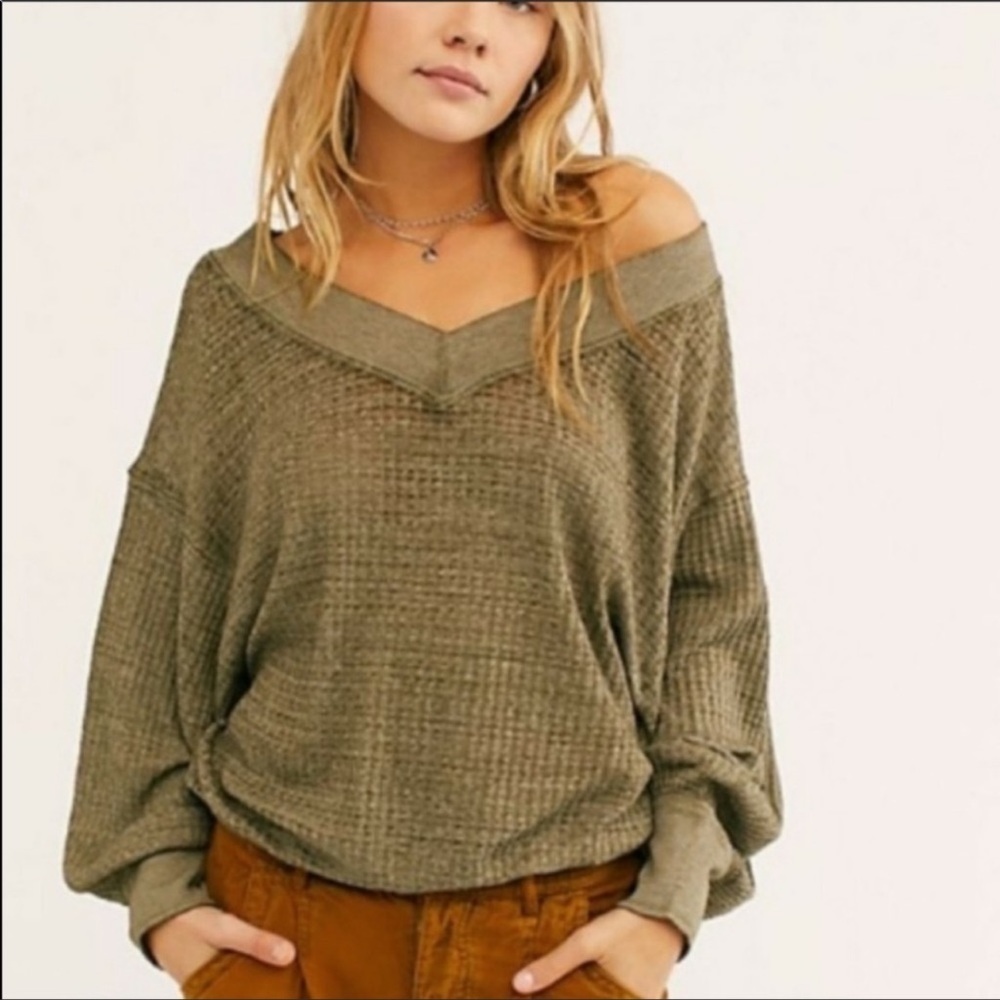 FREE PEOPLE oversized South Side top